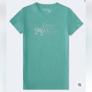 Aeropostale Aqua Graphic Tee